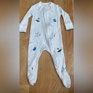 Sammy + Nat Golf Embroidered Baby Onesie/Pajamas